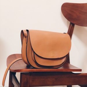 Faux Leather Crossbody Bag